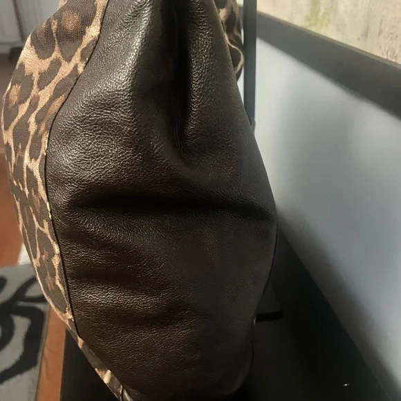 Coach Brown Park Chain Leopard Print Shoulder Bag - Picture 7 of 13